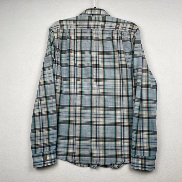 G.H.Bass & Co. Men's Size M Fitted Plaid Long Sleeve Button Down Shirt‎ Cotton - Picture 8 of 8